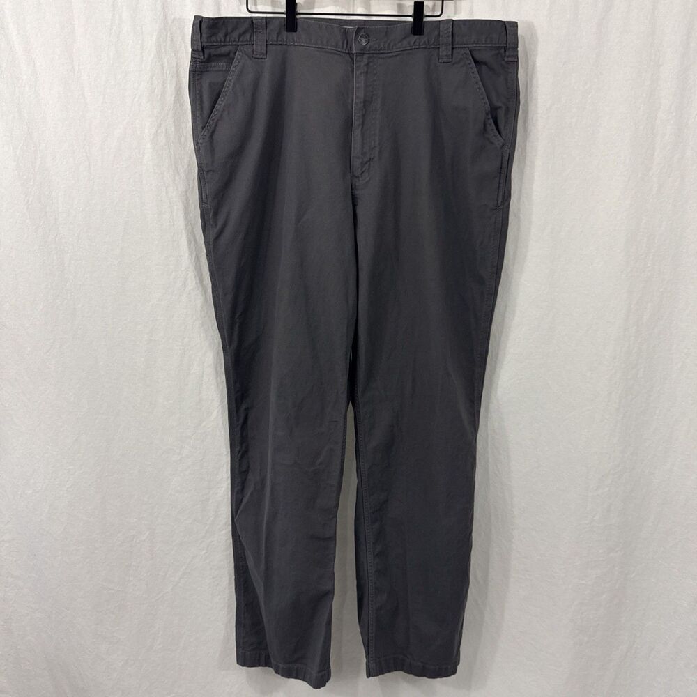 Carhartt Relaxed Straight Fit Rugby Dungaree Pants Grey Mens Sz 42x34 Workwear